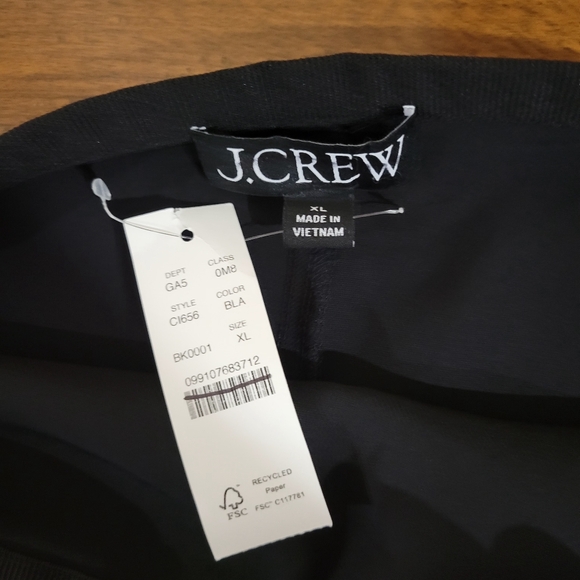 J Crew Gwen knee-length slip skirt in viscose charmeuse CI656 Size XL NWT Black - Picture 5 of 7